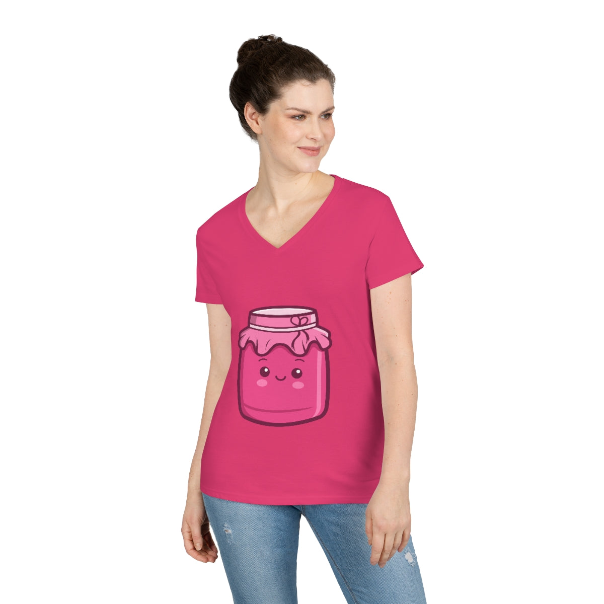 Ladies' Jam Jar V-Neck T-Shirt