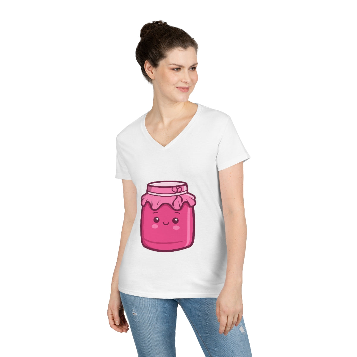 Ladies' Jam Jar V-Neck T-Shirt